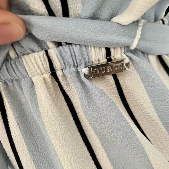 Guess Jumpsuit with Light blue stripes and ruffles neckline size M summe… - Picture 5 of 8